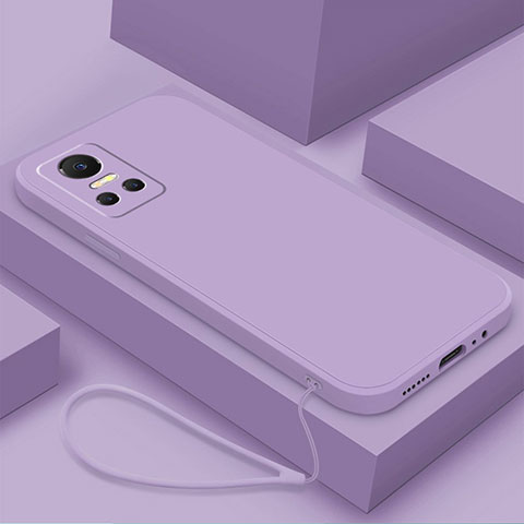 Coque Ultra Fine Silicone Souple 360 Degres Housse Etui YK1 pour Realme GT Neo3 5G Violet Clair