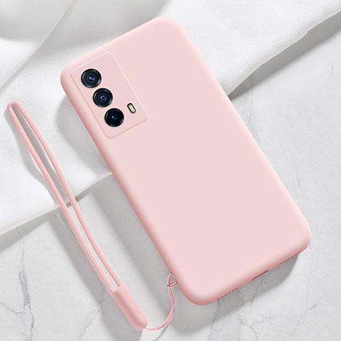 Coque Ultra Fine Silicone Souple 360 Degres Housse Etui YK1 pour Vivo iQOO Z5 5G Rose