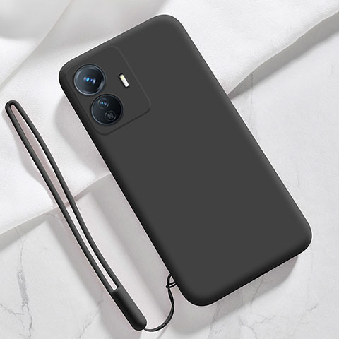 Coque Ultra Fine Silicone Souple 360 Degres Housse Etui YK1 pour Vivo iQOO Z6 Lite 5G Noir