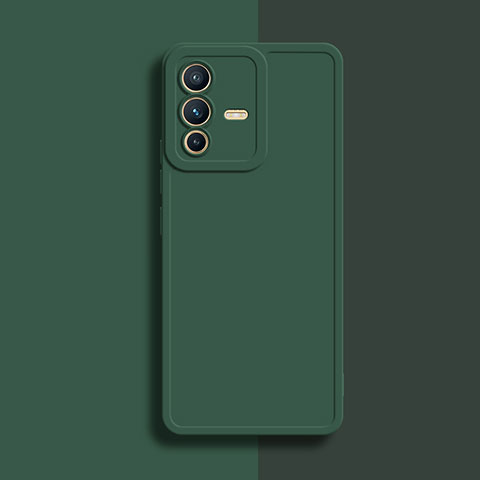 Coque Ultra Fine Silicone Souple 360 Degres Housse Etui YK1 pour Vivo V23 Pro 5G Vert Nuit