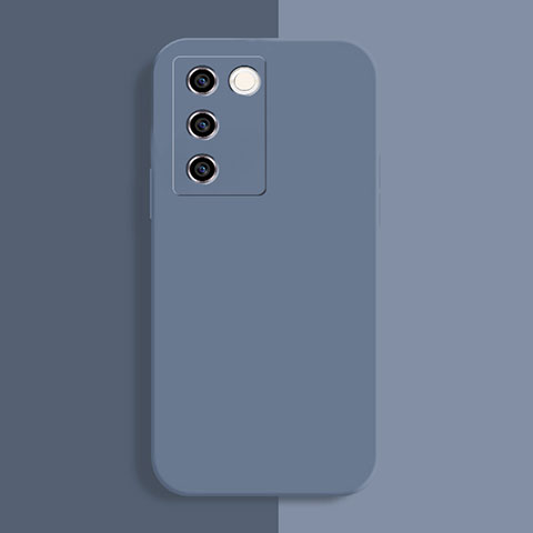 Coque Ultra Fine Silicone Souple 360 Degres Housse Etui YK1 pour Vivo V27 Pro 5G Gris Lavende