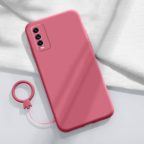 Coque Ultra Fine Silicone Souple 360 Degres Housse Etui YK1 pour Vivo Y20a Rouge