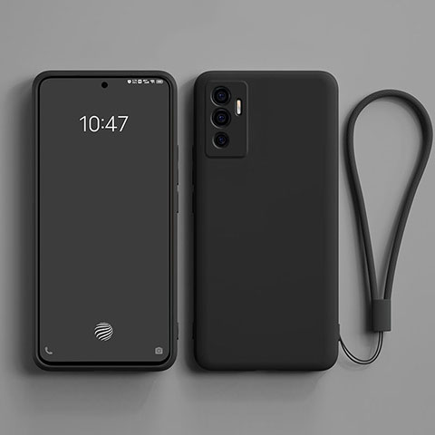 Coque Ultra Fine Silicone Souple 360 Degres Housse Etui YK1 pour Vivo Y75 4G Noir