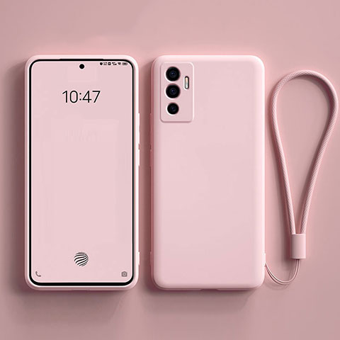 Coque Ultra Fine Silicone Souple 360 Degres Housse Etui YK1 pour Vivo Y75 4G Rose