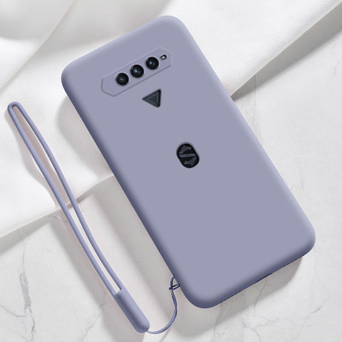 Coque Ultra Fine Silicone Souple 360 Degres Housse Etui YK1 pour Xiaomi Black Shark 4S 5G Gris Lavende