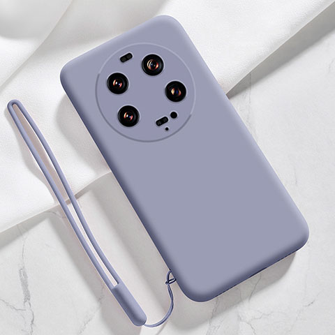 Coque Ultra Fine Silicone Souple 360 Degres Housse Etui YK1 pour Xiaomi Mi 13 Ultra 5G Gris Lavende