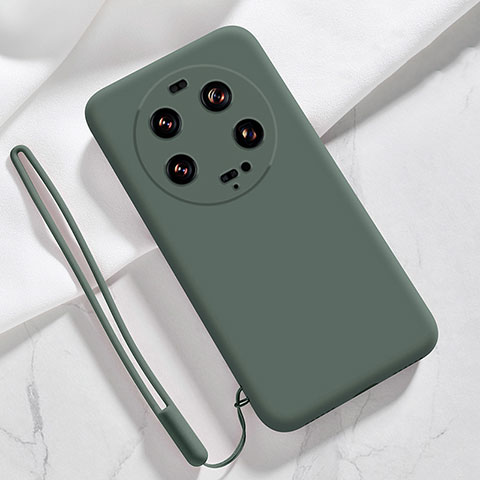 Coque Ultra Fine Silicone Souple 360 Degres Housse Etui YK1 pour Xiaomi Mi 13 Ultra 5G Vert Nuit