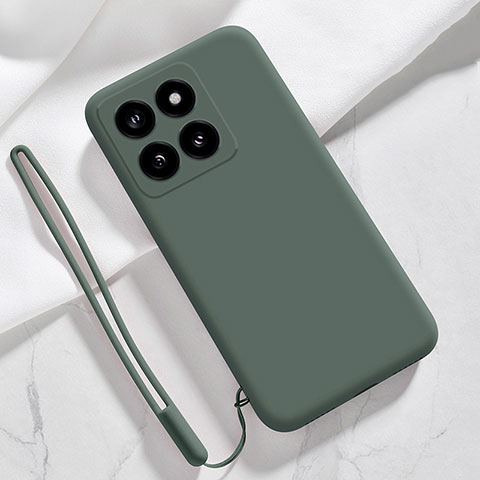 Coque Ultra Fine Silicone Souple 360 Degres Housse Etui YK1 pour Xiaomi Mi 14 5G Vert Nuit