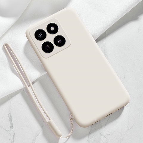 Coque Ultra Fine Silicone Souple 360 Degres Housse Etui YK1 pour Xiaomi Mi 14 Pro 5G Blanc