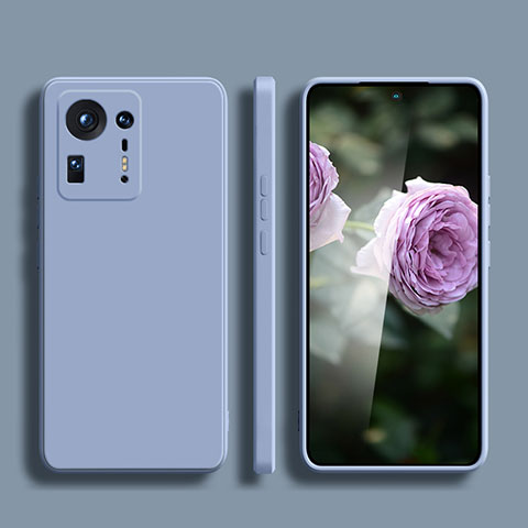 Coque Ultra Fine Silicone Souple 360 Degres Housse Etui YK1 pour Xiaomi Mi Mix 4 5G Gris Lavende