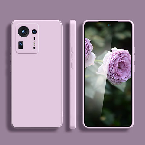 Coque Ultra Fine Silicone Souple 360 Degres Housse Etui YK1 pour Xiaomi Mi Mix 4 5G Violet Clair