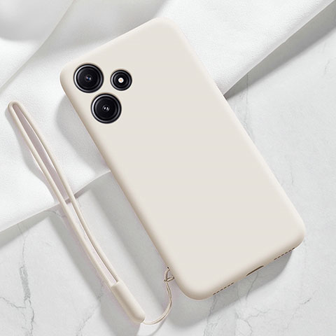 Coque Ultra Fine Silicone Souple 360 Degres Housse Etui YK1 pour Xiaomi Poco M6 Pro 5G Blanc