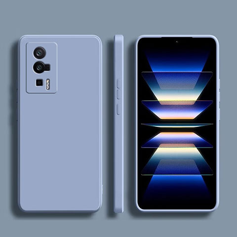 Coque Ultra Fine Silicone Souple 360 Degres Housse Etui YK1 pour Xiaomi Redmi K60 Pro 5G Gris Lavende