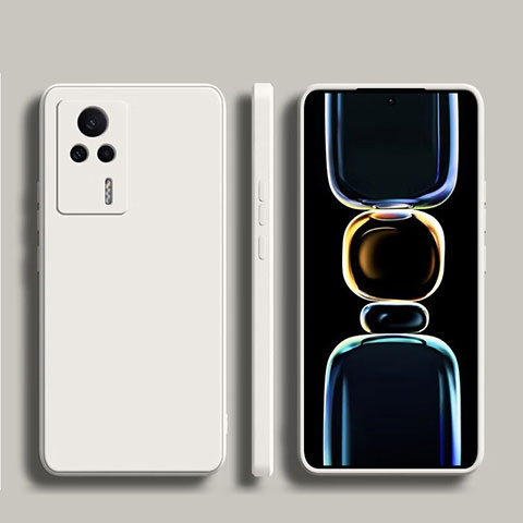 Coque Ultra Fine Silicone Souple 360 Degres Housse Etui YK1 pour Xiaomi Redmi K60E 5G Blanc