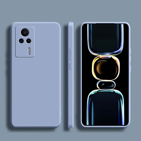 Coque Ultra Fine Silicone Souple 360 Degres Housse Etui YK1 pour Xiaomi Redmi K60E 5G Gris Lavende