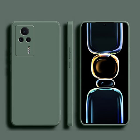 Coque Ultra Fine Silicone Souple 360 Degres Housse Etui YK1 pour Xiaomi Redmi K60E 5G Vert