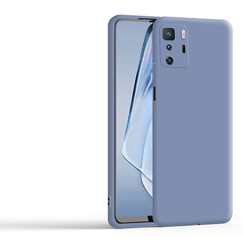 Coque Ultra Fine Silicone Souple 360 Degres Housse Etui YK1 pour Xiaomi Redmi Note 10 Pro 5G Gris Lavende