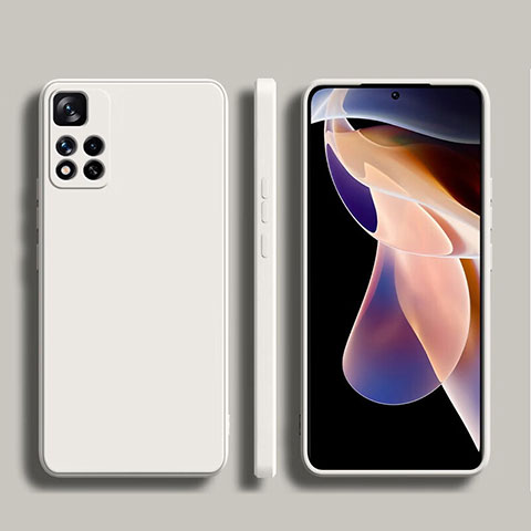 Coque Ultra Fine Silicone Souple 360 Degres Housse Etui YK1 pour Xiaomi Redmi Note 11 Pro+ Plus 5G Blanc