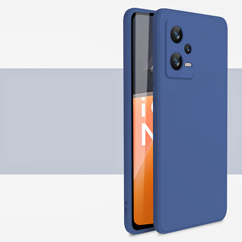 Coque Ultra Fine Silicone Souple 360 Degres Housse Etui YK1 pour Xiaomi Redmi Note 12 Pro+ Plus 5G Bleu