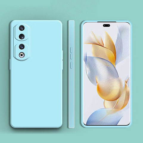 Coque Ultra Fine Silicone Souple 360 Degres Housse Etui YK2 pour Huawei Honor 90 Pro 5G Bleu Clair