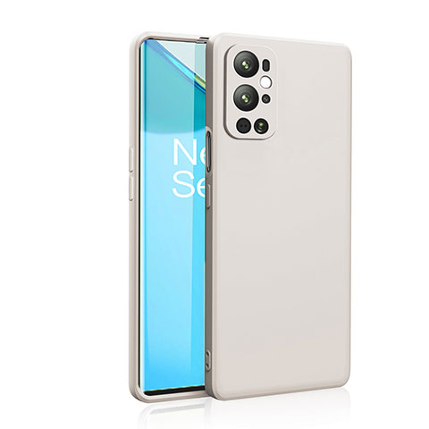 Coque Ultra Fine Silicone Souple 360 Degres Housse Etui YK2 pour OnePlus 9 Pro 5G Blanc