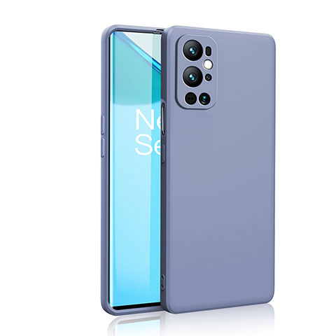 Coque Ultra Fine Silicone Souple 360 Degres Housse Etui YK2 pour OnePlus 9 Pro 5G Gris Lavende