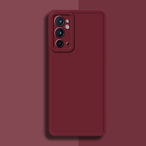 Coque Ultra Fine Silicone Souple 360 Degres Housse Etui YK2 pour OnePlus 9RT 5G Vin Rouge