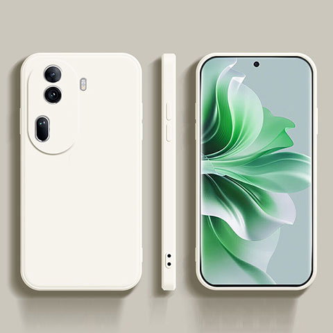 Coque Ultra Fine Silicone Souple 360 Degres Housse Etui YK2 pour Oppo Reno11 Pro 5G Blanc