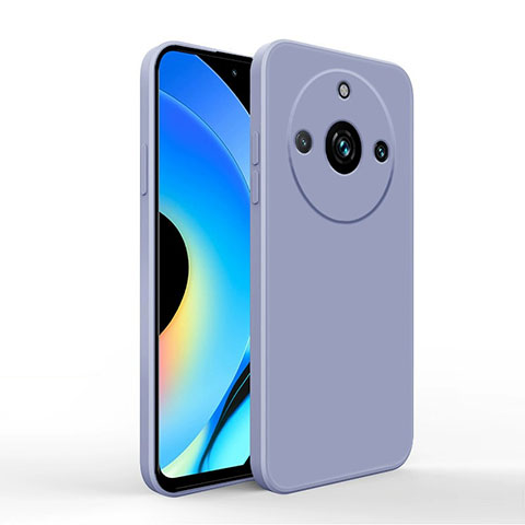 Coque Ultra Fine Silicone Souple 360 Degres Housse Etui YK2 pour Realme 11 Pro 5G Gris Lavende