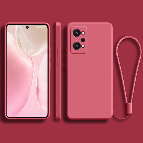 Coque Ultra Fine Silicone Souple 360 Degres Housse Etui YK2 pour Realme Q5 Pro 5G Rose Rouge