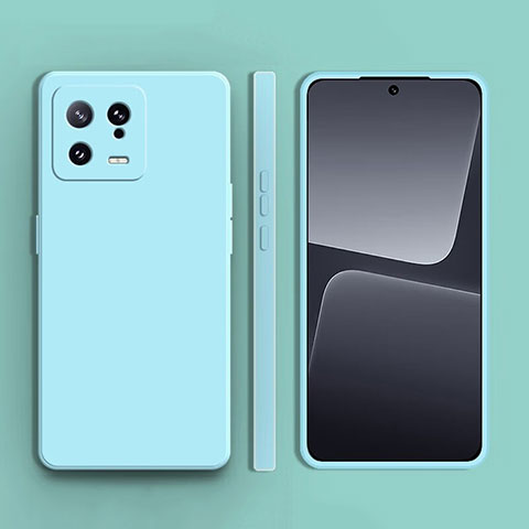 Coque Ultra Fine Silicone Souple 360 Degres Housse Etui YK2 pour Xiaomi Mi 13 5G Cyan