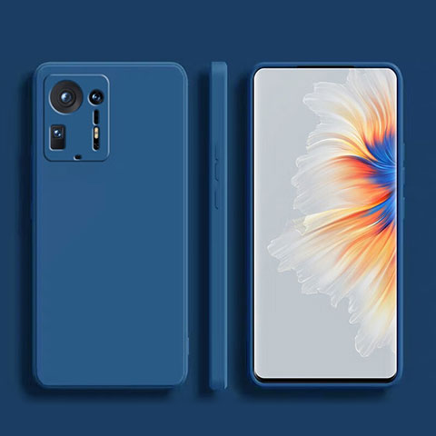 Coque Ultra Fine Silicone Souple 360 Degres Housse Etui YK2 pour Xiaomi Mi Mix 4 5G Bleu