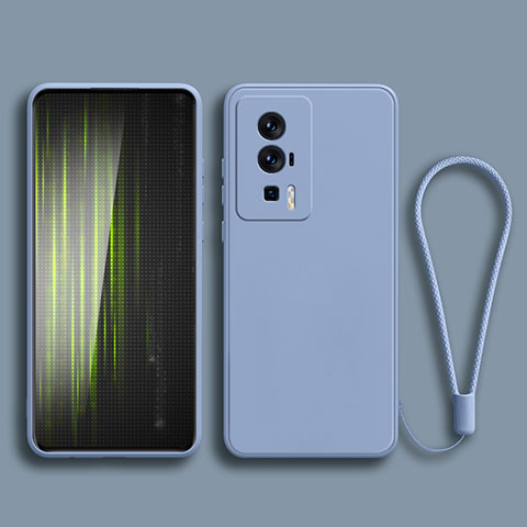 Coque Ultra Fine Silicone Souple 360 Degres Housse Etui YK2 pour Xiaomi Poco F5 Pro 5G Gris Lavende