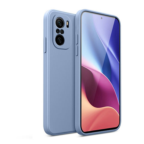 Coque Ultra Fine Silicone Souple 360 Degres Housse Etui YK2 pour Xiaomi Redmi K40 Pro 5G Gris Lavende