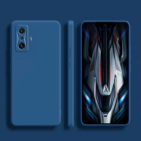 Coque Ultra Fine Silicone Souple 360 Degres Housse Etui YK2 pour Xiaomi Redmi K50 Gaming 5G Bleu