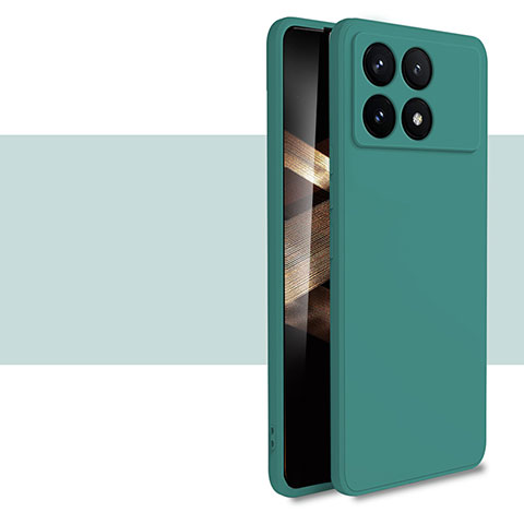 Coque Ultra Fine Silicone Souple 360 Degres Housse Etui YK2 pour Xiaomi Redmi K70 5G Vert Nuit