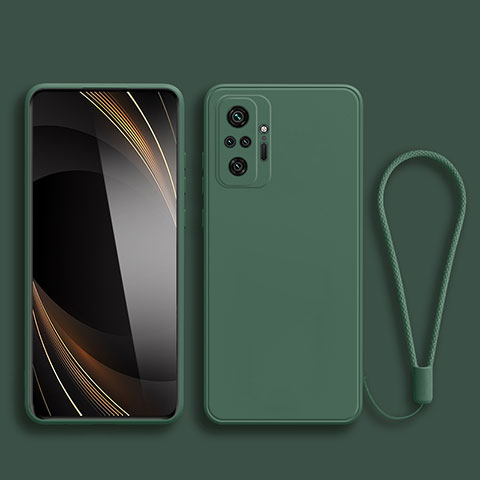 Coque Ultra Fine Silicone Souple 360 Degres Housse Etui YK2 pour Xiaomi Redmi Note 10 4G Vert Nuit