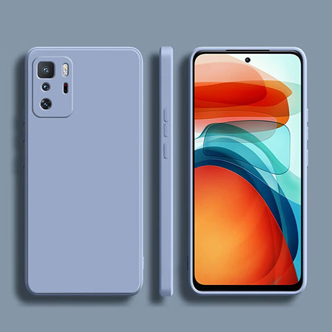 Coque Ultra Fine Silicone Souple 360 Degres Housse Etui YK2 pour Xiaomi Redmi Note 10 Pro 5G Gris Lavende