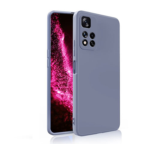 Coque Ultra Fine Silicone Souple 360 Degres Housse Etui YK2 pour Xiaomi Redmi Note 11 Pro+ Plus 5G Gris Lavende