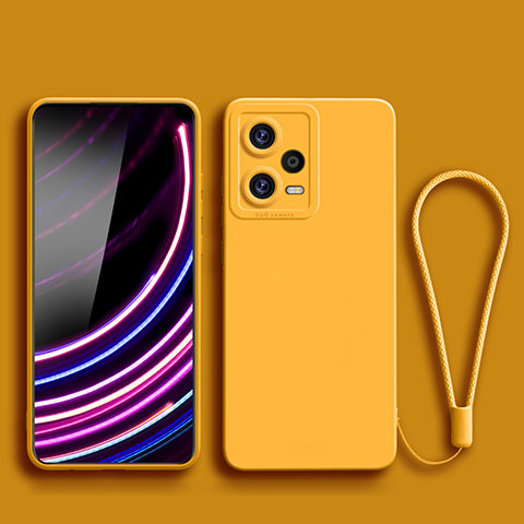 Coque Ultra Fine Silicone Souple 360 Degres Housse Etui YK2 pour Xiaomi Redmi Note 12 Pro 5G Jaune