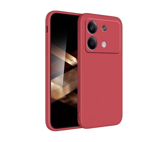 Coque Ultra Fine Silicone Souple 360 Degres Housse Etui YK2 pour Xiaomi Redmi Note 13R Pro 5G Rouge