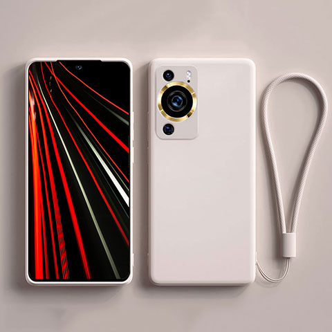 Coque Ultra Fine Silicone Souple 360 Degres Housse Etui YK3 pour Huawei P60 Pro Blanc