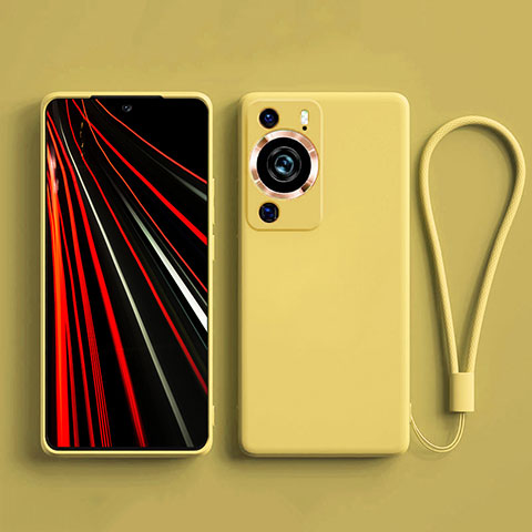 Coque Ultra Fine Silicone Souple 360 Degres Housse Etui YK3 pour Huawei P60 Pro Jaune