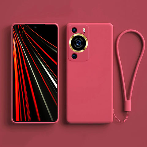 Coque Ultra Fine Silicone Souple 360 Degres Housse Etui YK3 pour Huawei P60 Pro Rose Rouge