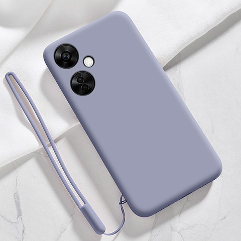 Coque Ultra Fine Silicone Souple 360 Degres Housse Etui YK3 pour OnePlus Nord CE 3 5G Gris Lavende