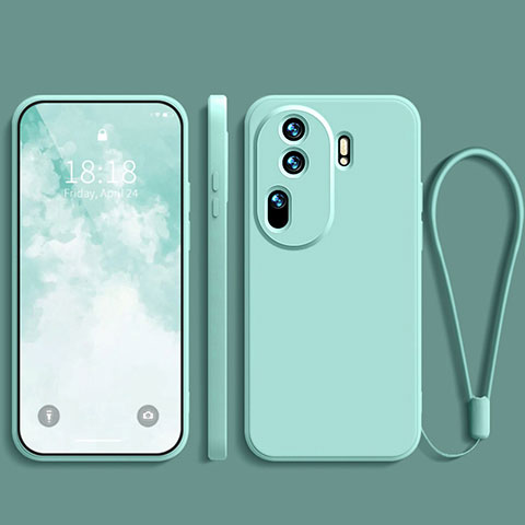 Coque Ultra Fine Silicone Souple 360 Degres Housse Etui YK3 pour Oppo Reno11 Pro 5G Cyan