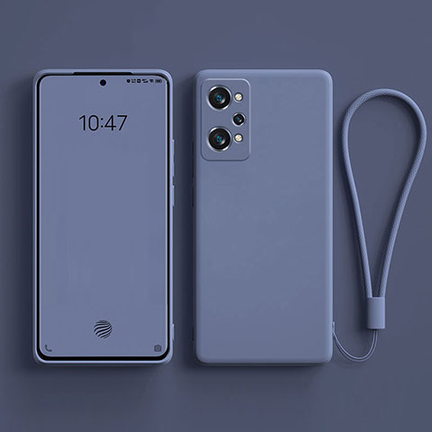 Coque Ultra Fine Silicone Souple 360 Degres Housse Etui YK3 pour Realme GT Neo 3T 5G Gris Lavende