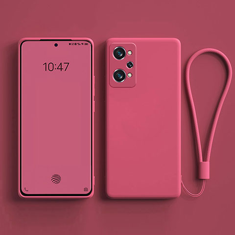 Coque Ultra Fine Silicone Souple 360 Degres Housse Etui YK3 pour Realme Q5 Pro 5G Rose Rouge