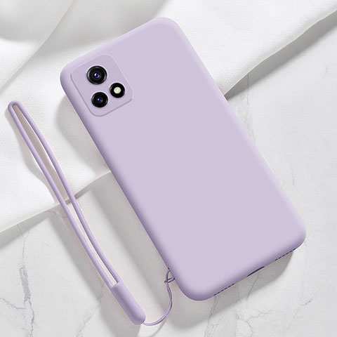 Coque Ultra Fine Silicone Souple 360 Degres Housse Etui YK3 pour Vivo iQOO U3 5G Violet Clair