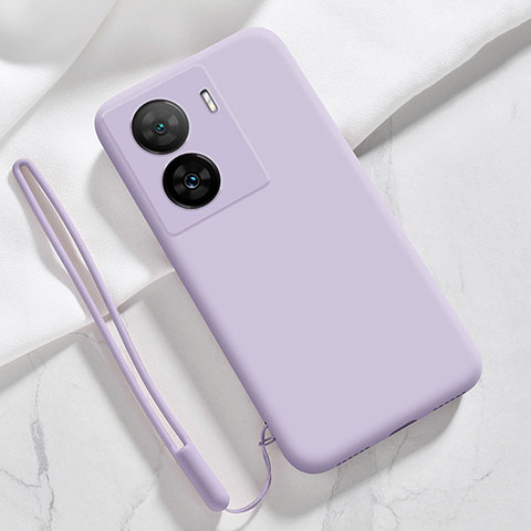 Coque Ultra Fine Silicone Souple 360 Degres Housse Etui YK3 pour Vivo iQOO Z7 5G Violet Clair